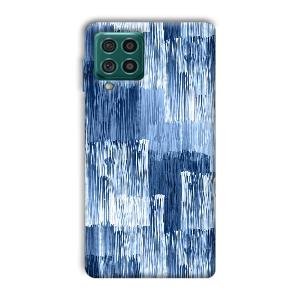 Blue White Lines Phone Customized Printed Back Cover for Samsung Galaxy F62