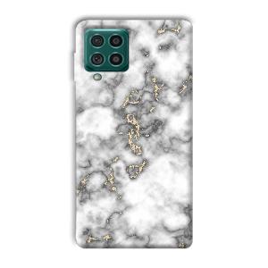 Grey White Design Phone Customized Printed Back Cover for Samsung Galaxy F62