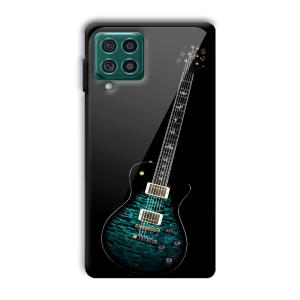 Neon Guitar Customized Printed Glass Back Cover for Samsung Galaxy F62