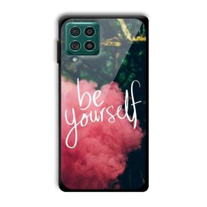 Be Yourself Customized Printed Glass Back Cover for Samsung Galaxy F62