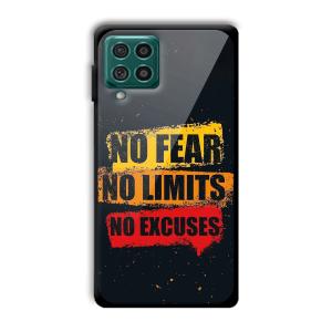 No Fear Customized Printed Glass Back Cover for Samsung Galaxy F62