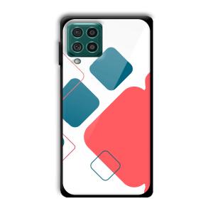 Abstract Squares Customized Printed Glass Back Cover for Samsung Galaxy F62