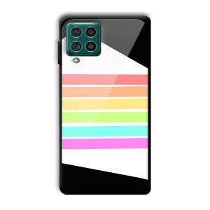 Colorful Stripes Customized Printed Glass Back Cover for Samsung Galaxy F62