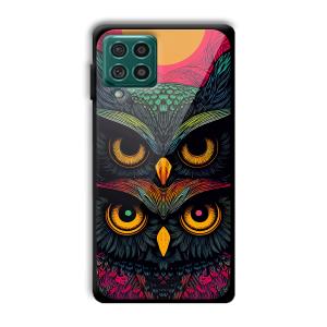 2 Owls Customized Printed Glass Back Cover for Samsung Galaxy F62