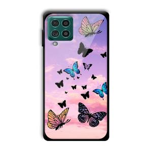 Butterflies Customized Printed Glass Back Cover for Samsung Galaxy F62