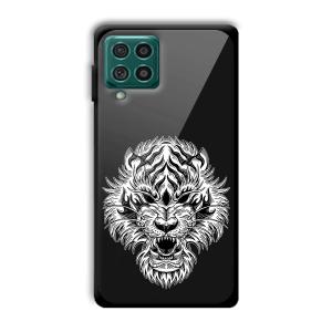 Angry Lion Customized Printed Glass Back Cover for Samsung Galaxy F62