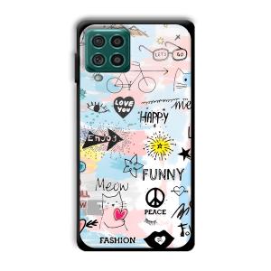 Illustrations Customized Printed Glass Back Cover for Samsung Galaxy F62
