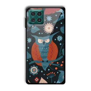 Blue Owl Customized Printed Glass Back Cover for Samsung Galaxy F62