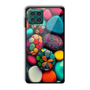 Colored Pebbles Customized Printed Glass Back Cover for Samsung Galaxy F62