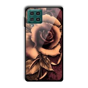 Brown Rose Customized Printed Glass Back Cover for Samsung Galaxy F62