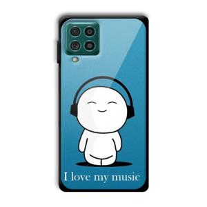 I Love my Music Customized Printed Glass Back Cover for Samsung Galaxy F62