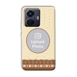Brown Design Customized Printed Back Cover for Vivo T1
