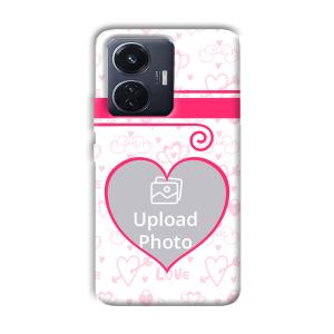 Hearts Customized Printed Back Cover for Vivo T1