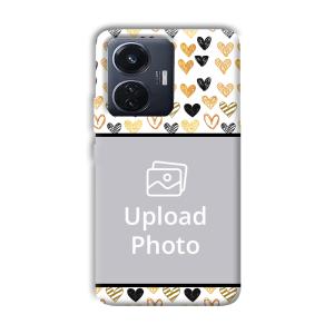Small Hearts Customized Printed Back Cover for Vivo T1