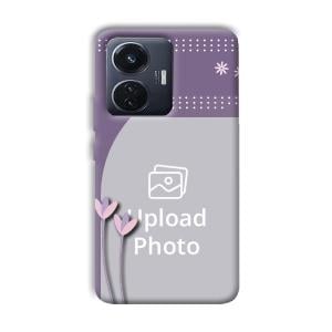 Lilac Pattern Customized Printed Back Cover for Vivo T1