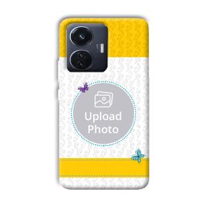 Butterflies & Yellow Customized Printed Back Cover for Vivo T1