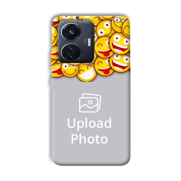 Emojis Customized Printed Back Cover for Vivo T1