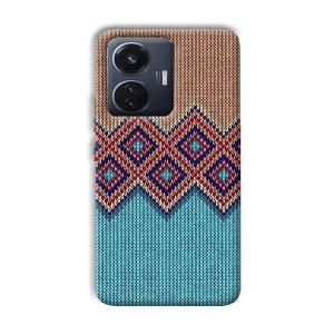 Fabric Design Phone Customized Printed Back Cover for Vivo T1