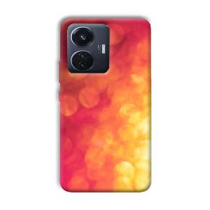 Red Orange Phone Customized Printed Back Cover for Vivo T1