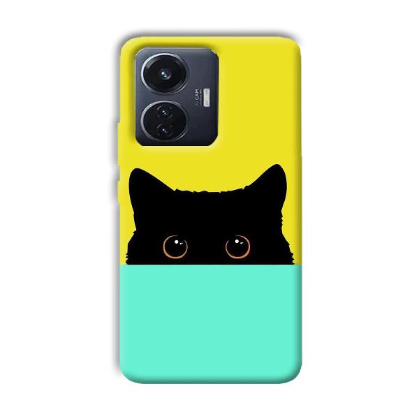 Black Cat Phone Customized Printed Back Cover for Vivo T1