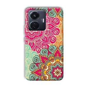 Floral Design Phone Customized Printed Back Cover for Vivo T1