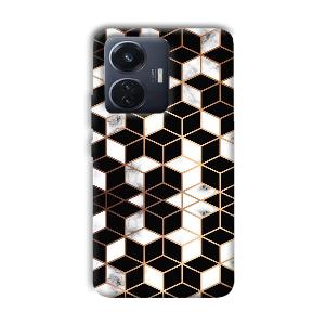 Black Cubes Phone Customized Printed Back Cover for Vivo T1