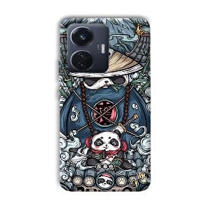Panda Q Phone Customized Printed Back Cover for Vivo T1