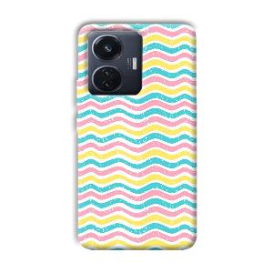 Wavy Designs Phone Customized Printed Back Cover for Vivo T1