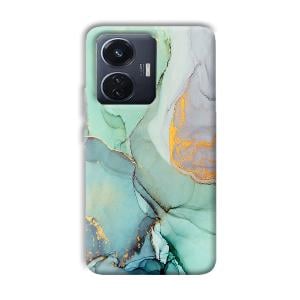 Green Marble Phone Customized Printed Back Cover for Vivo T1