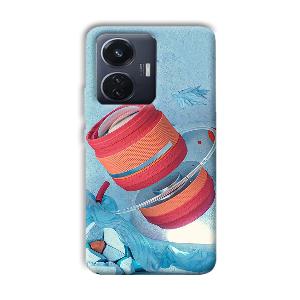 Blue Design Phone Customized Printed Back Cover for Vivo T1