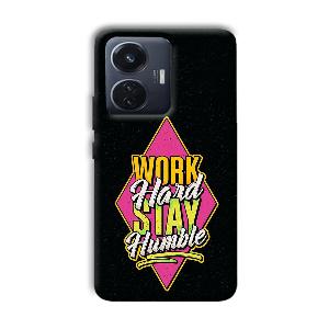 Work Hard Quote Phone Customized Printed Back Cover for Vivo T1