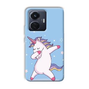Unicorn Dab Phone Customized Printed Back Cover for Vivo T1