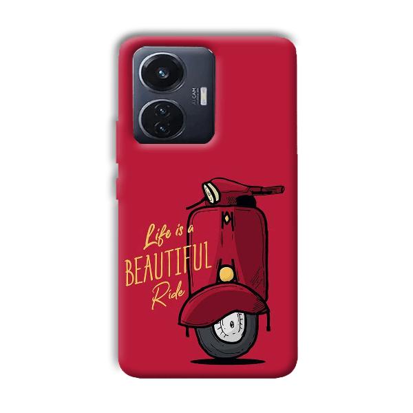 Life is Beautiful  Phone Customized Printed Back Cover for Vivo T1