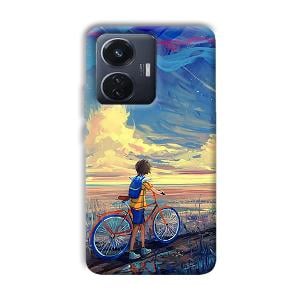 Boy & Sunset Phone Customized Printed Back Cover for Vivo T1