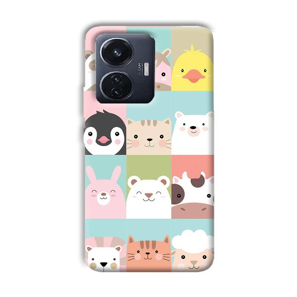 Kittens Phone Customized Printed Back Cover for Vivo T1