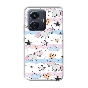 Unicorn Pattern Phone Customized Printed Back Cover for Vivo T1