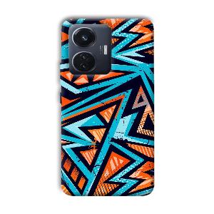 Zig Zag Pattern Phone Customized Printed Back Cover for Vivo T1
