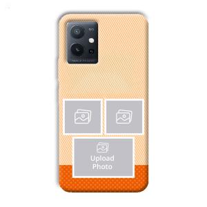 Orange Background Customized Printed Back Cover for Vivo T1 5G