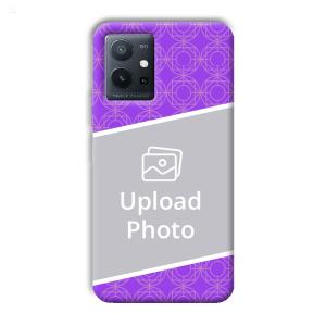 Purple Design Customized Printed Back Cover for Vivo T1 5G
