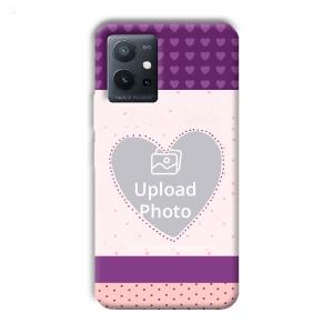 Purple Hearts Customized Printed Back Cover for Vivo T1 Pro 5G