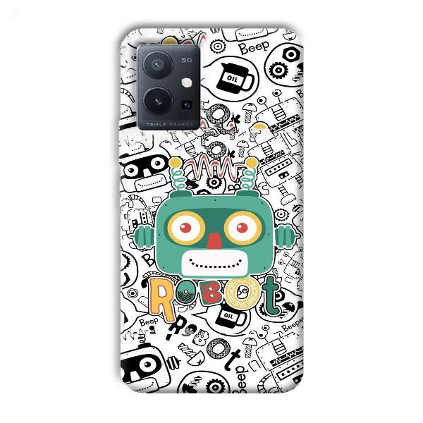 Animated Robot Phone Customized Printed Back Cover for Vivo T1 5G