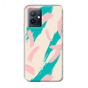 Pinkish Blue Phone Customized Printed Back Cover for Vivo T1 5G