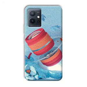 Blue Design Phone Customized Printed Back Cover for Vivo T1 5G