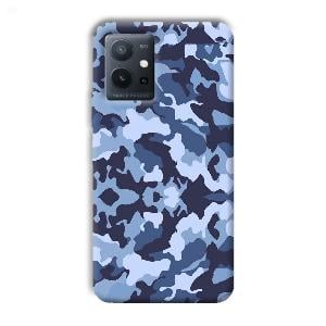 Blue Patterns Phone Customized Printed Back Cover for Vivo T1 5G