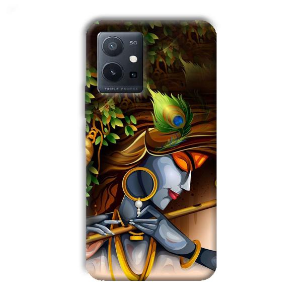 Krishna & Flute Phone Customized Printed Back Cover for Vivo T1 Pro 5G