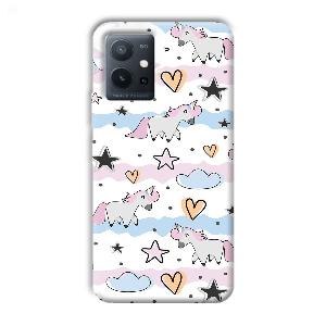 Unicorn Pattern Phone Customized Printed Back Cover for Vivo T1 5G