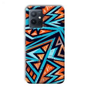 Zig Zag Pattern Phone Customized Printed Back Cover for Vivo T1 5G
