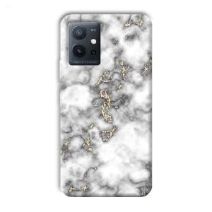 Grey White Design Phone Customized Printed Back Cover for Vivo T1 5G