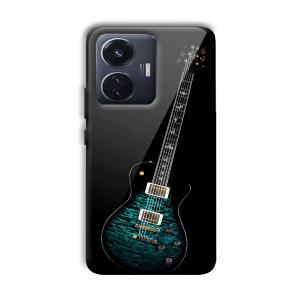 Neon Guitar Customized Printed Glass Back Cover for Vivo T1