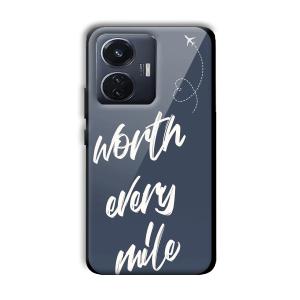 Worth Every Mile Customized Printed Glass Back Cover for Vivo T1